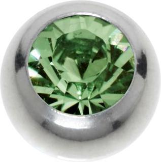 Bijouteria Piercingverschluss (Edelstahl, Kristall)