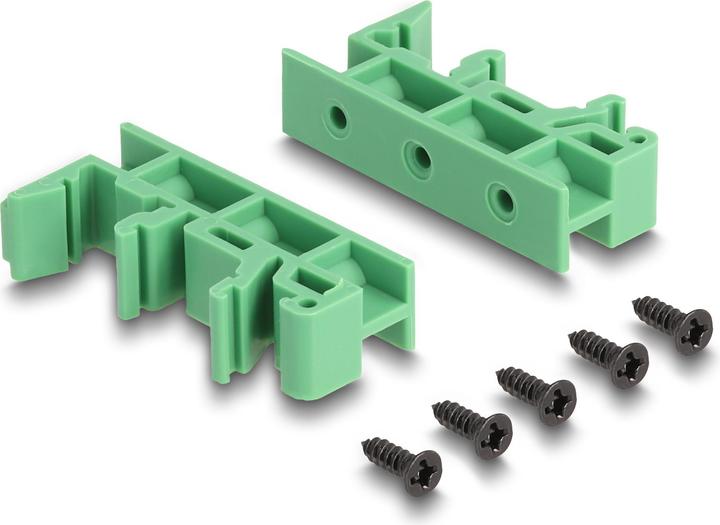Produktbild Delock RJ45 Buchse zu Terminalblock mit Drucktaster für Hutschiene