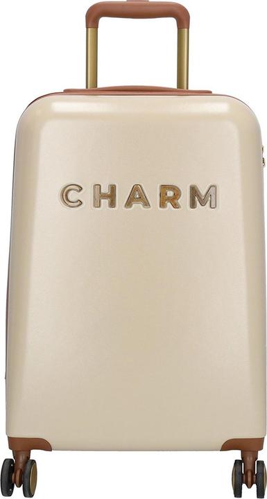 Charm Castillo London Schöne Reise Handtasche Kooffer - 55 cm - 35 Liter - TSA -Slot - Beige (35 l, Handgepäck (bis 50l))