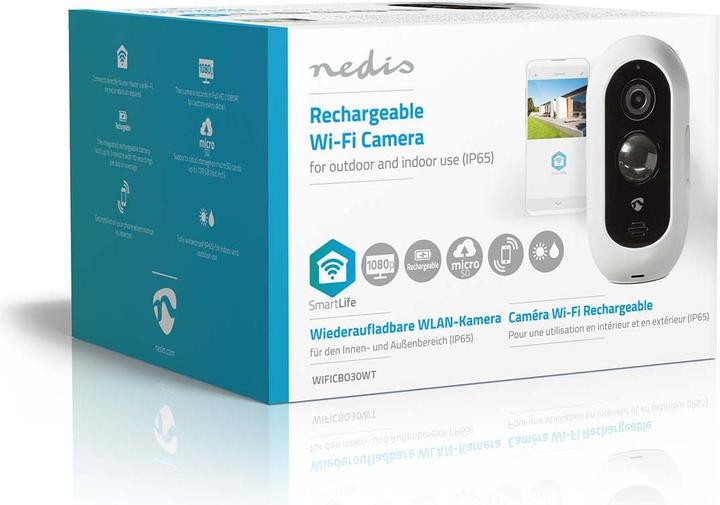 Produktbild Nedis SmartLife Aussenkamera Wi-Fi 1920x1080 IP65 Max. Batterie-Lebensdauer: 6 Monate Cloud Storage ( (1920 x 1080 Pixels)