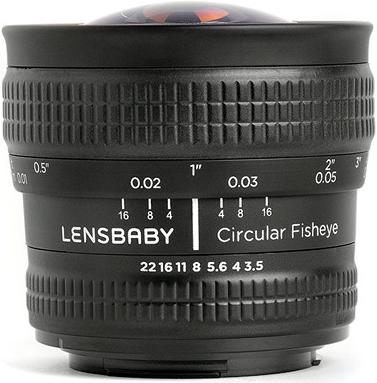 Lensbaby 5,8mm 185° Circular Fisheye-Objektiv, Nikon F Mount (Nikon F, Vollformat)