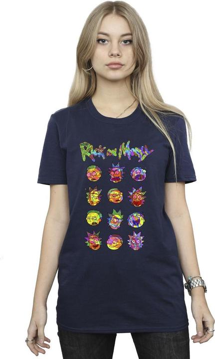 Rick And Morty Tie Dye Faces TShirt (L)