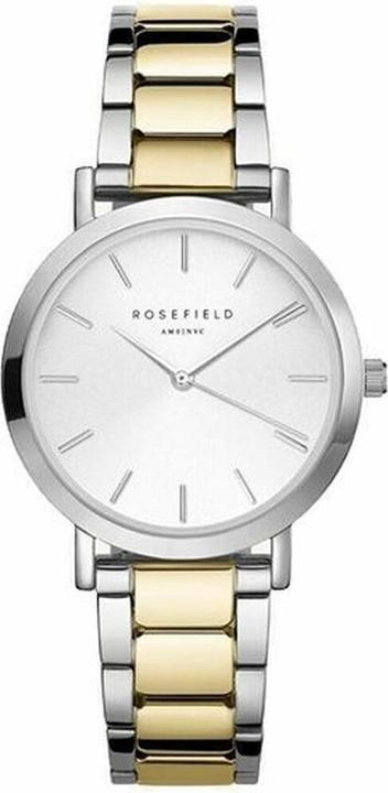 Actual product image Rosefield The Tribeca White Sunray Steel Silver Gold Duo TWSSG-T63 (Analogue wristwatch)