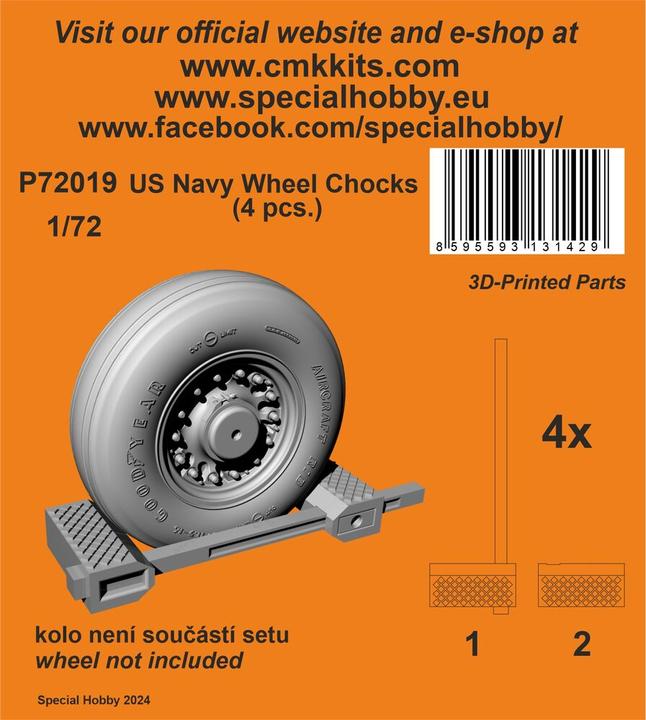 Actual product image CMK US Navy Wheel Chocks (4 pcs.)