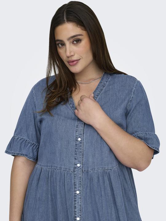 Image du produit Only Coupe décontractée Col en V Manches cloches Robe courte en jean (42)