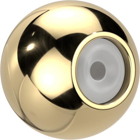 Star Piercing Ohrstecker Verschluss Kugel vergoldet (Titan G23, ohne Messing)