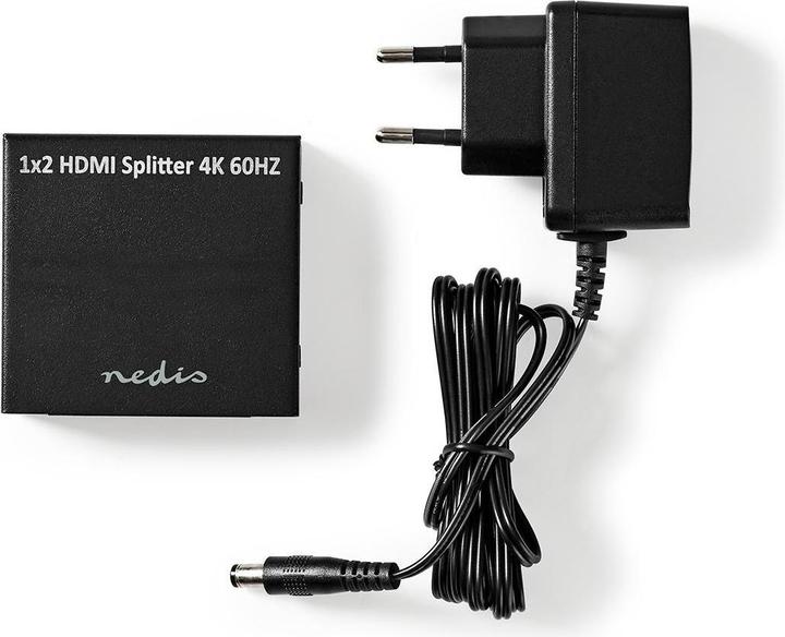 Immagine prodotto Nedis VSPL3472AT. Tipo di porta video: HDMI, Uscita utente: 2x HDMI. Colore del prodotto: Nero, Materiale