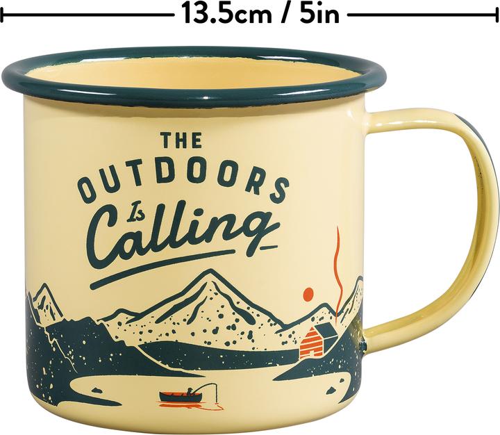 Actual product image Gentlemen's Hardware Enamel Mug - Outdoors is Calling (325 ml, 1 x)