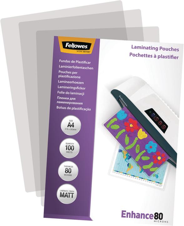 Fellowes Enhance 80 (A4, 100 Piece, 80 µm)