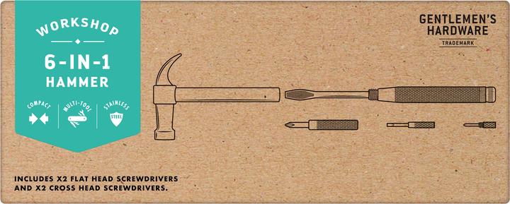 Gentlemen's Hardware Hammer Multi-Tool (6 Funzioni)