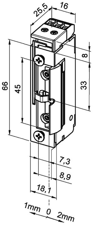 Produktbild effeff Elektro-Türöffner 118 FRR FaFix mit Radiusfalle (Indoor)