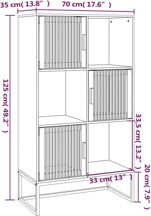 Image du produit VidaXL Tessa (70 x 35 x 125 cm)