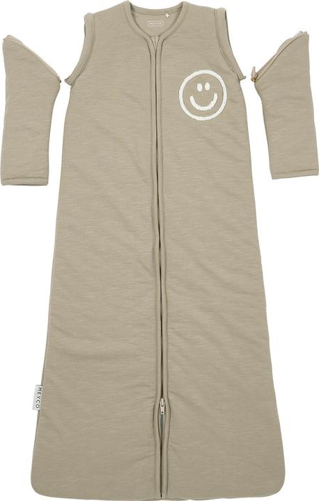 Actual product image Meyco Slub with smile application baby sleeping bag with detachable sleeves (110 cm, 2.5 TOG, Winter)