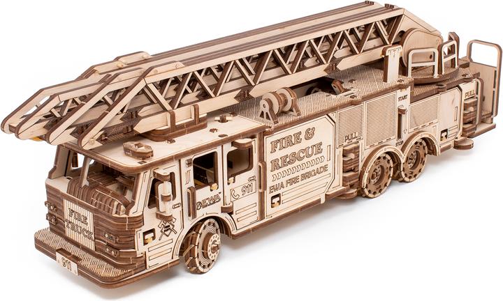 Eco Wood Art Feuerwehr Lastwagen