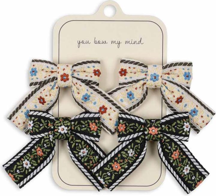 Konges Slojd 4Pack Haarspangen Schleife Schwarz (Schmuck)