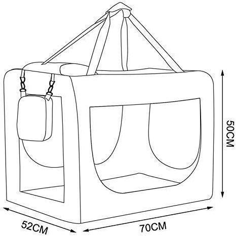 Produktbild Dibea Hundetransportbox (Hund, Katze, Waschbar, Atmungsaktiv, Abschliessbar, Faltbar)