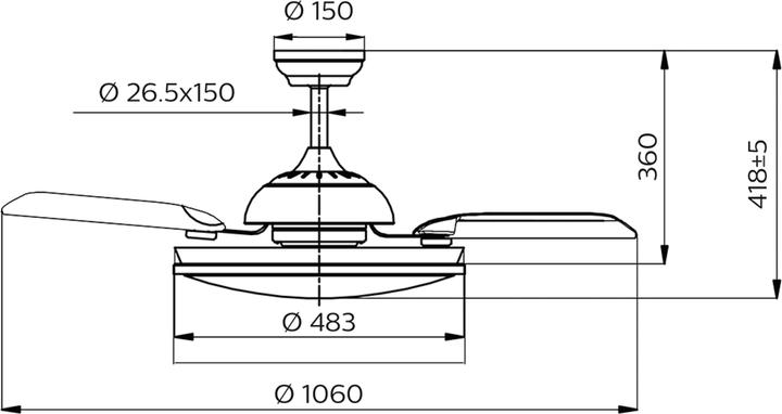 Actual product image Philips Bliss ceiling fan