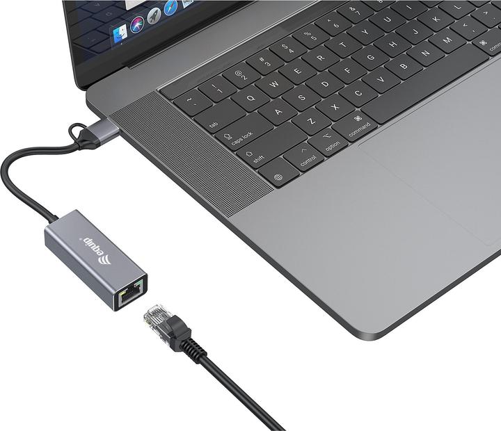 Produktbild equip USB-C auf 2.5 Gigabit Ethernet (USB-C, USB, RJ45 2.5 Gigabit Ethernet (1x))
