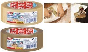 Actual product image tesa tesapack ULTRA STRONG Parcel Tape - PVC packing tape for tight packing and secure bundling (38 mm)