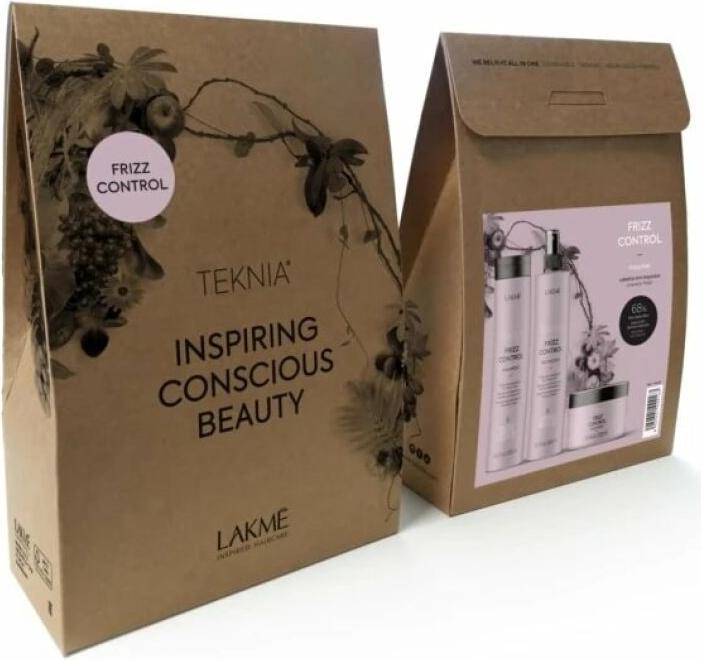 Image du produit Lakmé Lakme TKN Retail Pack Frizz Control : Shampooing 300ml + Soin 250ml + Protection 300ml (300 ml, Shampoing liquide)