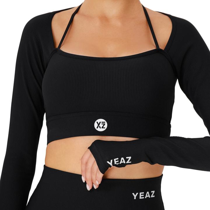 Actual product image Yeaz CLUB LEVEL SET Long Top Shorts L (Black) (L)