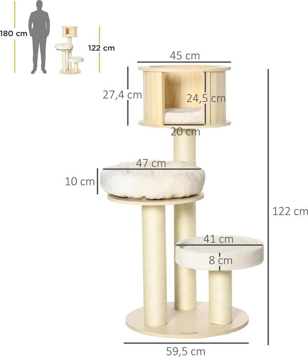 Produktbild Jamb Kratzbaum (122 cm, Natur, Creme)