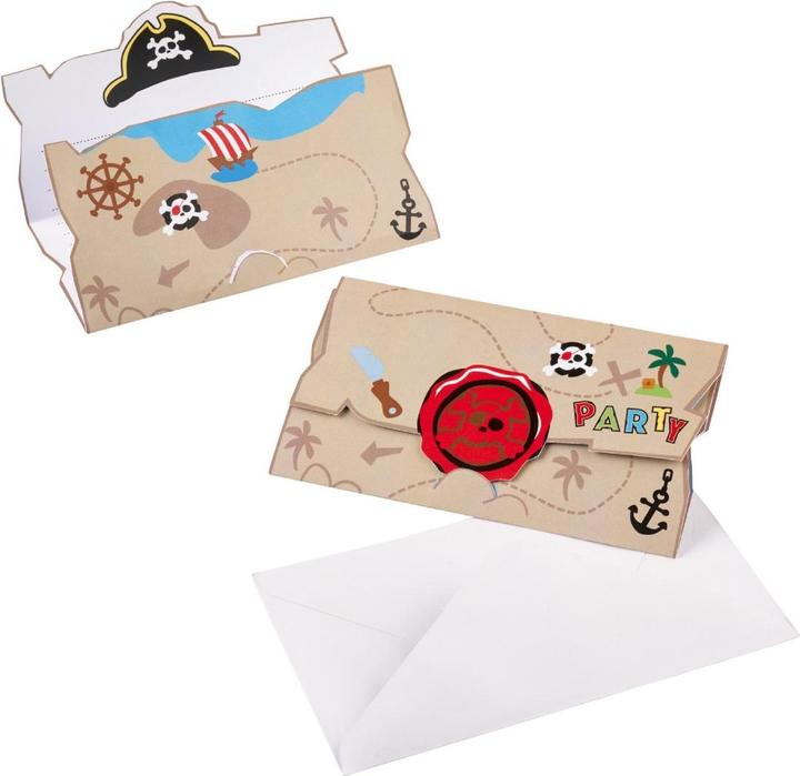 Actual product image Amscan Invitations Pirate Birthday (8 pcs.)