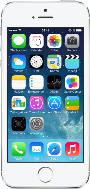 Apple iPhone 5S (32 GB, Silver, 4", Single SIM, 8 Mpx, 4G)