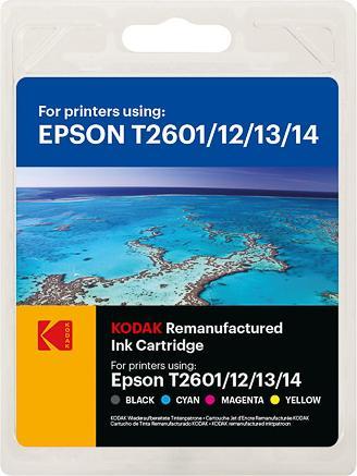 Produktbild Kodak 185E026121 EPSON T2616 XP Tinte (4) cmyk rebuilt 1x220/3x300Seiten (Y)