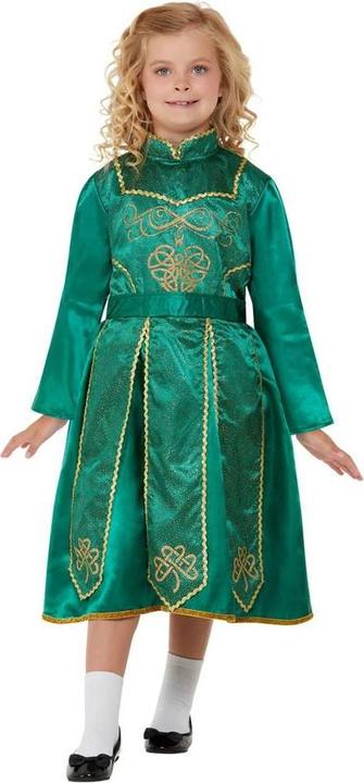 Actual product image Smiffys Girls Deluxe Irish Dancer Costume Dress (110, 116)