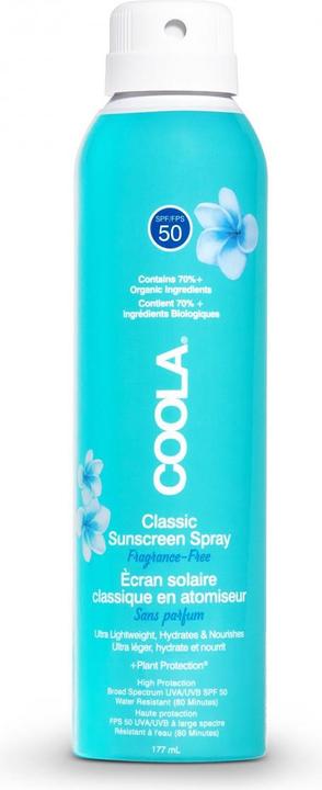Immagine prodotto Coola Suncare Classic Spray Fragrance Free (Spray solare, SPF 50, 177 ml, 177 g)
