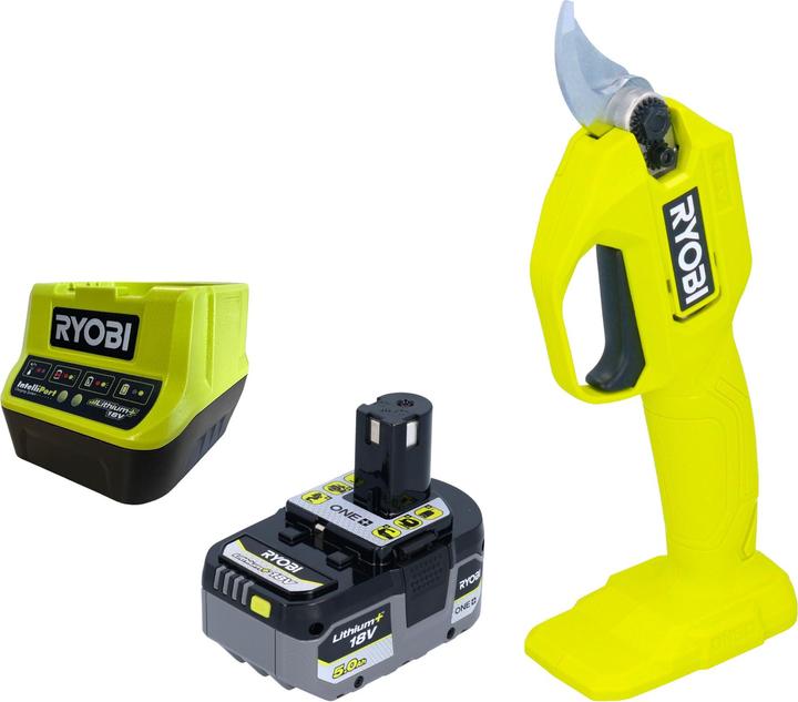 Ryobi RY18SCA Akku Gartenschere 18 V 25 mm + 1x Akku 5,0 Ah + Ladegerät