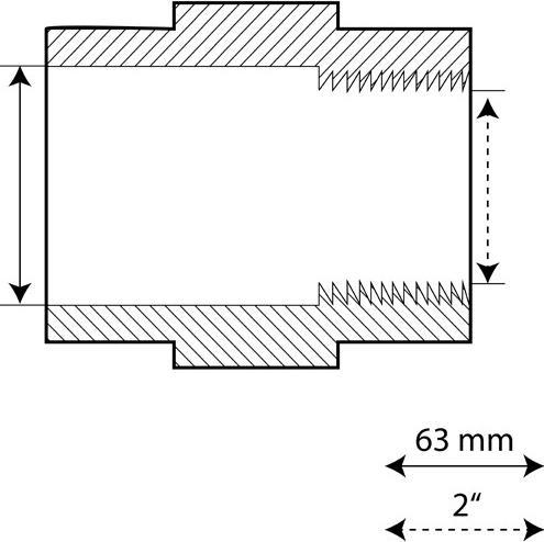 Produktbild Koi-Breeder PVC-U Verschraubung mit Gewindeanschluss