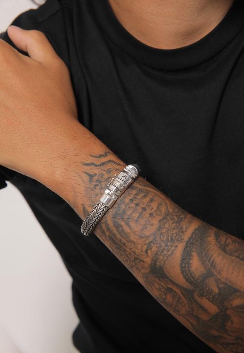 Immagine prodotto Kuzzoi Bracciale da uomo con chiusura a scatola Cool Basic in argento 925 (19 cm, Argento 925)