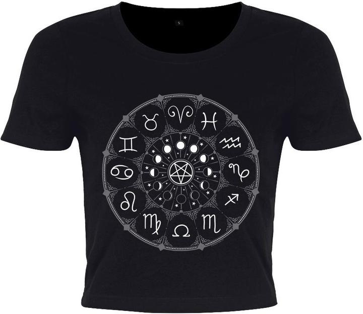 Actual product image Grindstore Crop top with zodiac pentagram