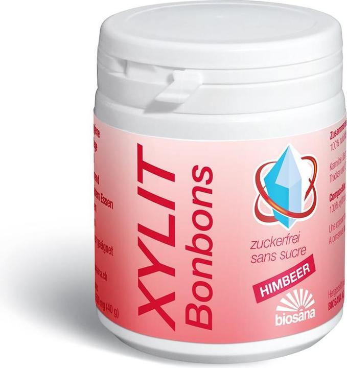 Produktbild Biosana Xylit Bonbons Himbeer (80 Stk., 40 g)