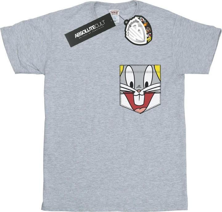 Looney Tunes Bugs Bunny Face Faux Pocket TShirt Jungen