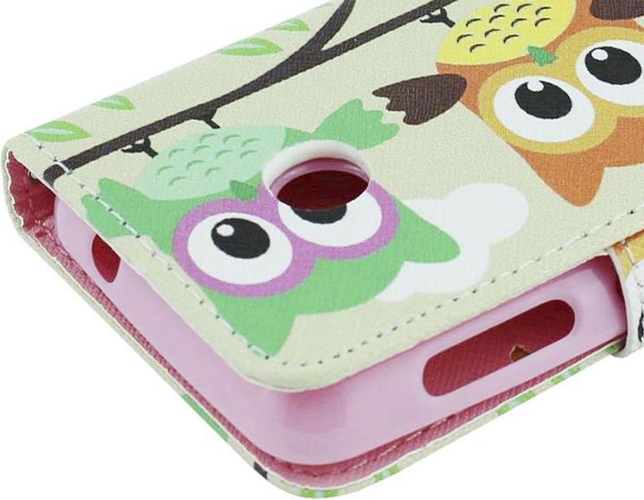 Produktbild König Design Schutzhülle Handytasche (Flip Quer) für Handy Nokia Lumia 530 Drei Eulen auf Ast (Nokia Lumia 530)