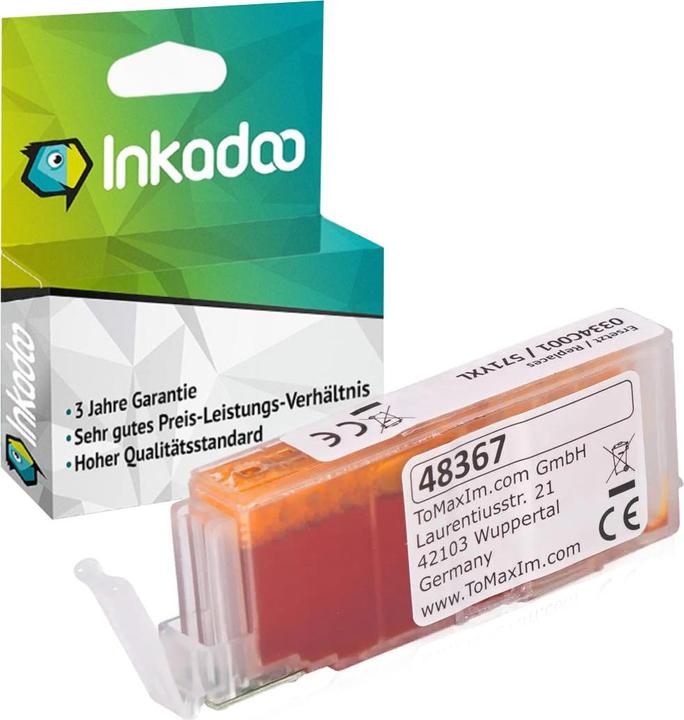 Image du produit Inkadoo Cartouches d'impression compatibles avec Canon 0334C001 / CLI-571YXL Cartouche d'encre, jaune Jaune (Y)