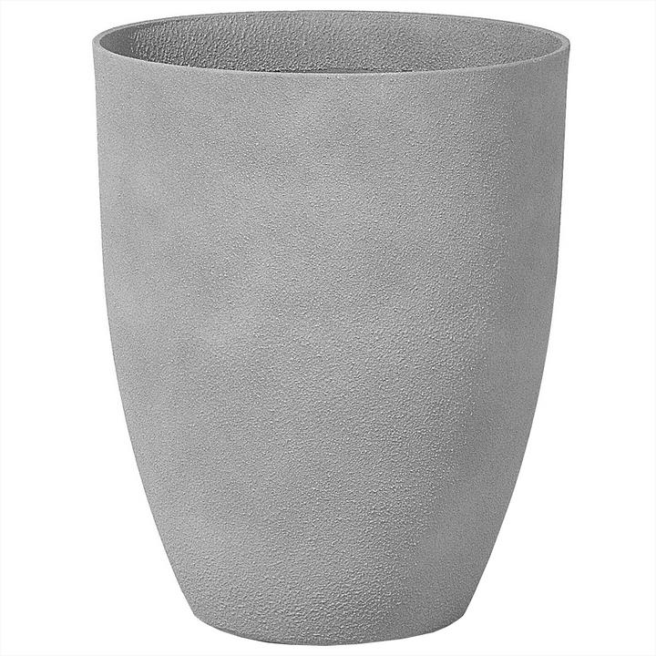 Actual product image Beliani Flowerpot Set of 2 grey round 43 x 43 x 52 cm CROTON (43 cm)
