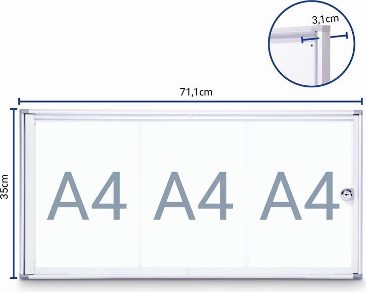 Actual product image Maul Showcase, outer depth 27 mm (21 x 30 cm)