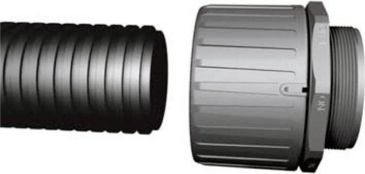 Produktbild HellermannTyton Anschlussarmatur Nennweite=42 schwarz gerade (60 mm, 2 Stk.)