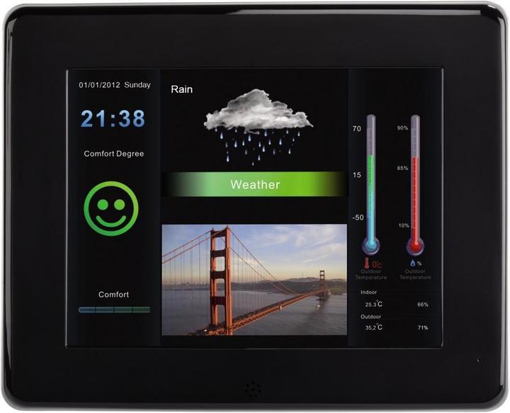 Produktbild Hama Digitaler Bilderrahmen mit Wetterstation, 20,32 cm (8,0") (8", 800 x 600 Pixel)