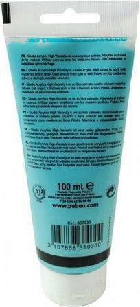 Immagine prodotto Pebeo Acrilico Fine Studio Acrylics (Blu turchese, 100 ml)