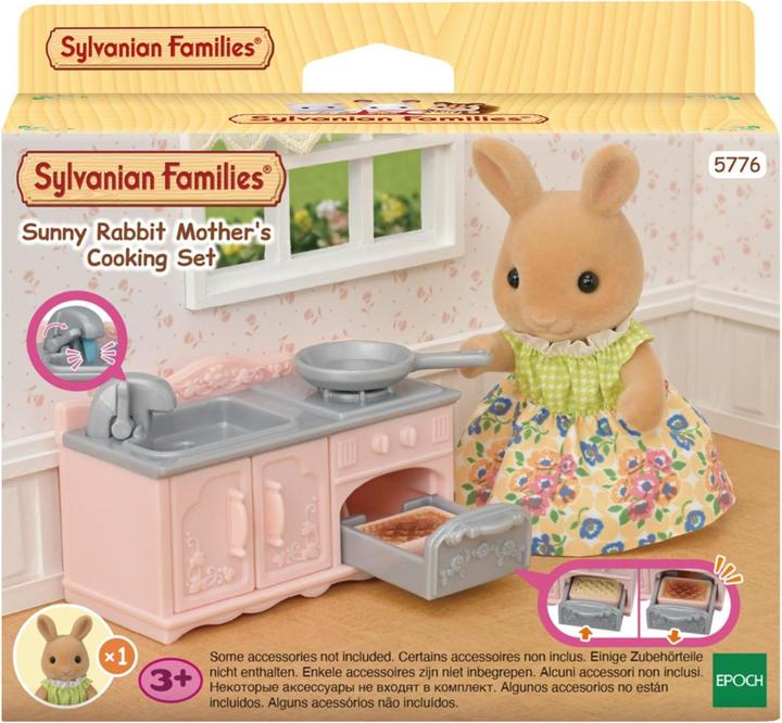 Actual product image Sylvanian Families Mother Rabbit Sunshine Kitchen Set