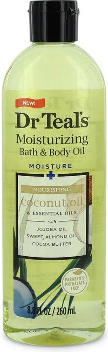 Dr Teal's Dr Teal?s Moisturizing Bath & Body Oil by Dr Teal?s Nourishing Coconut Oil with Essensial Oils (260 ml, Badeöl)