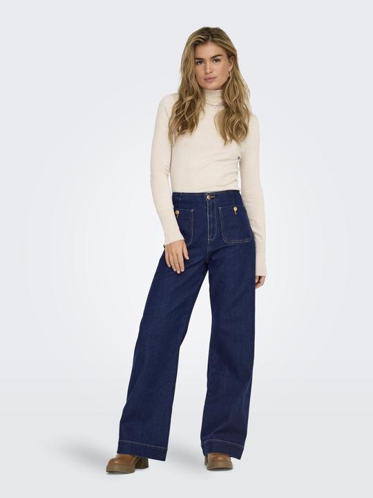 Actual product image Only ONLMADELINE Hohe Taille Weiter Beinschnitt Jeans Jeans mit weitem Bein (L)