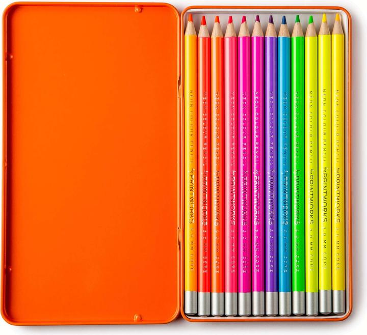 Actual product image Printworks Colored pencil set NEON (Orange, 12 x)