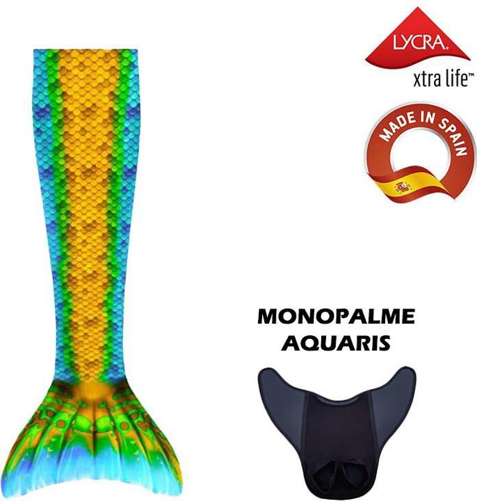 Kuaki Mermaids Meerjungfrau-Kostüm mit Monoflosse Aquaris