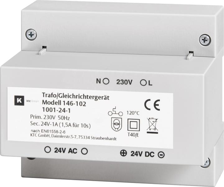 Produktbild effeff AP/REG Trafo-Gleichrichter 1001-24-1 24V AC/DC ALT:1002-241